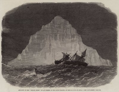 Striking of the Indian Queen on an Iceberg in the South Pacific, on the Morning of 1 April by Edwin Weedon